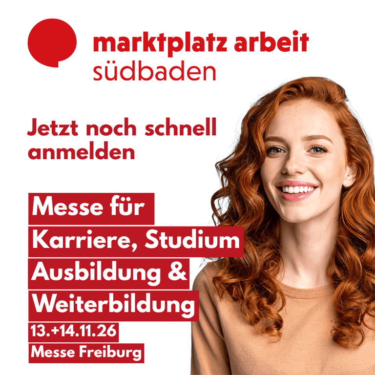 Letzte Ausstellerplätze bei marktplatz arbeit südbaden 2026: Warum Sie noch vor den Sommerferien buchen sollten